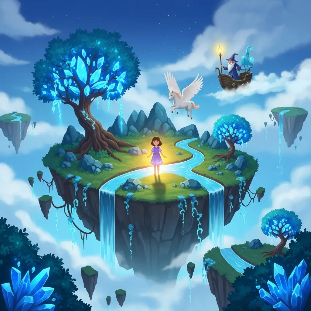 Latająca Wyspa i Dziewczynka bez Cienia